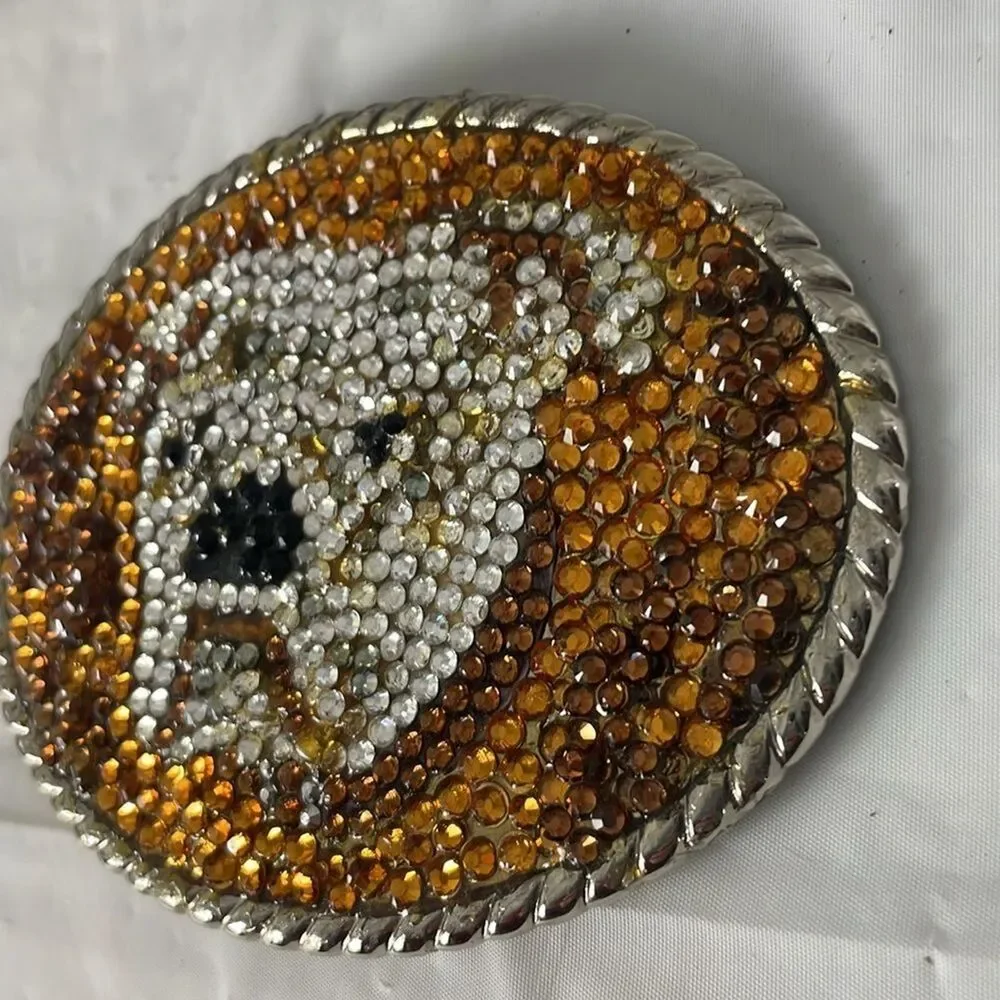 Bulldog Bling Belt Buckle Handmade
